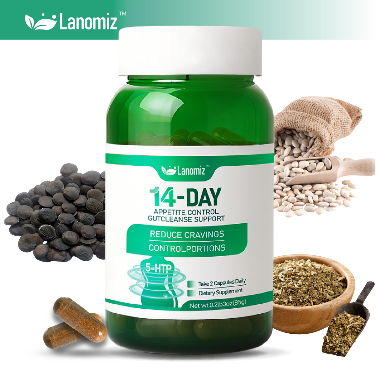 Lanomiz 14-DAY APPETITE CONTROL and GUTCLEANSE SUPPORT