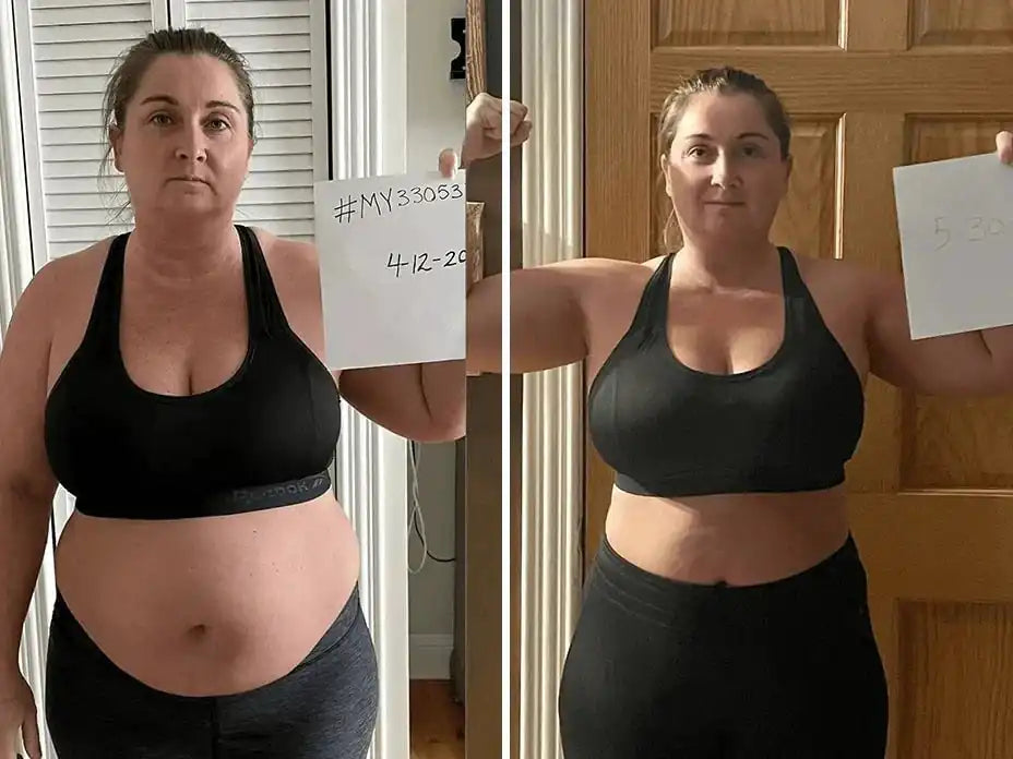 Real before and after weight result image