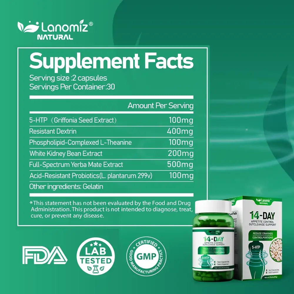 Suplemento LANOMIZ Gut Health Blend de liberación sostenida