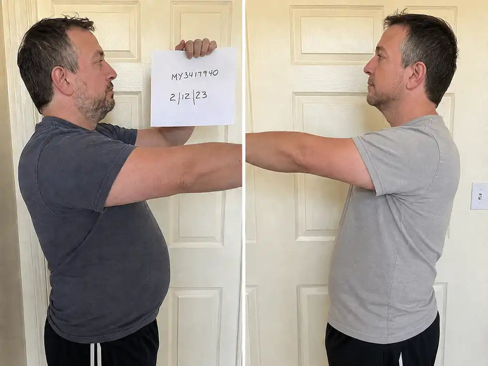 Real before and after weight result image