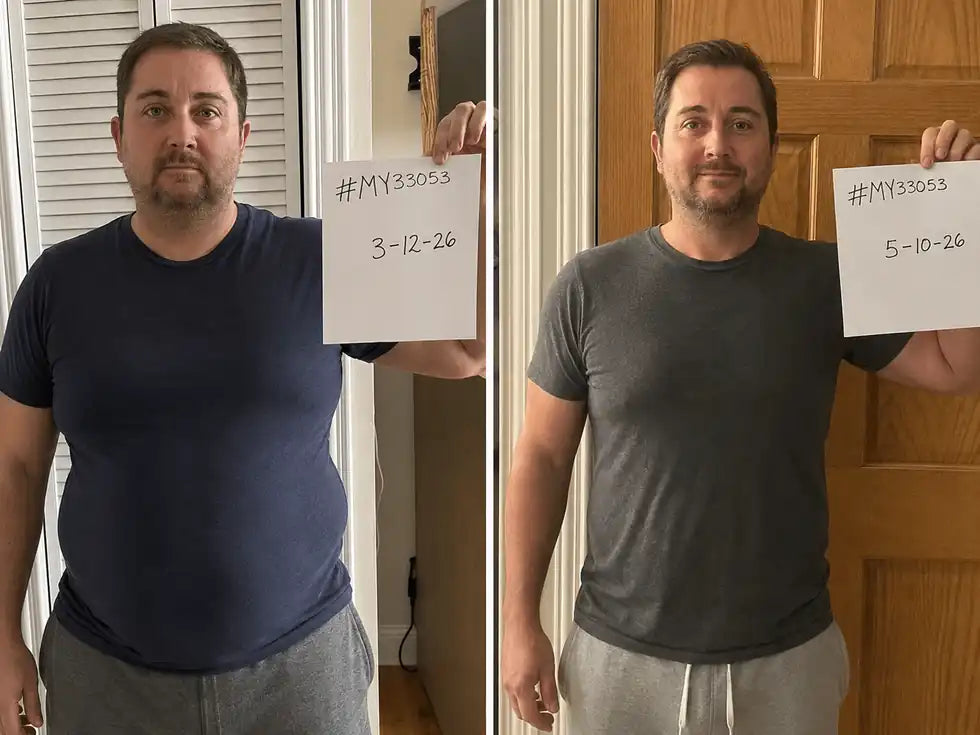 Real before and after weight result image